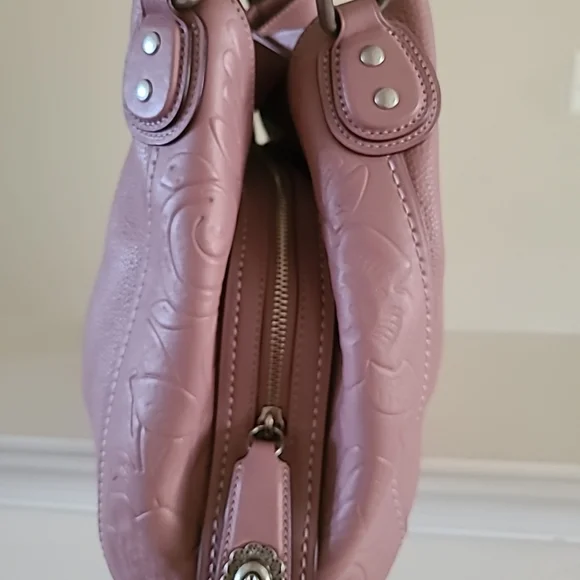 Edie Shoulder Bag with Tea Rose Tooling Mauve